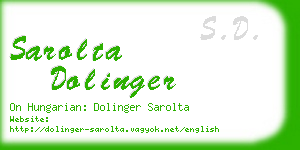 sarolta dolinger business card